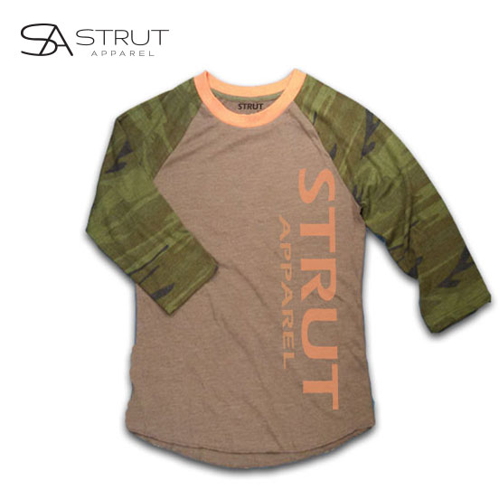 camo sleeve baseball tee