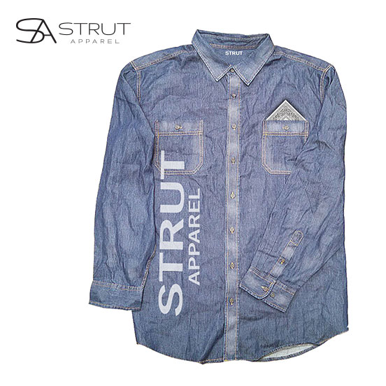 Shirts John Richmond - Distressed detailed denim shirt -  RMP23154CADENIMBLUELIGHT